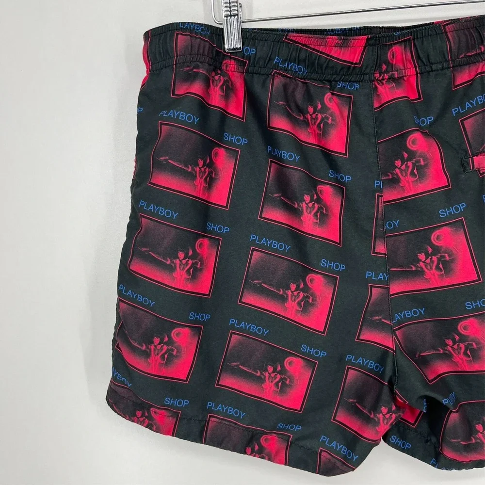 Playboy by PacSun Swim Trunks Men's XL Multicolor‎ Mesh Lined Drawstring Logo 5